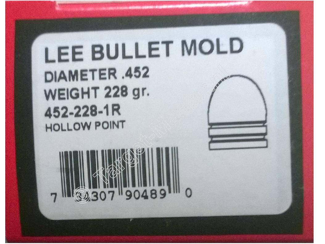 Lee Kogel Gietmal Pistool kaliber 45 ROUND NOSE 228 grain HOLLOW POINT - NIET MEER LEVERBAAR
